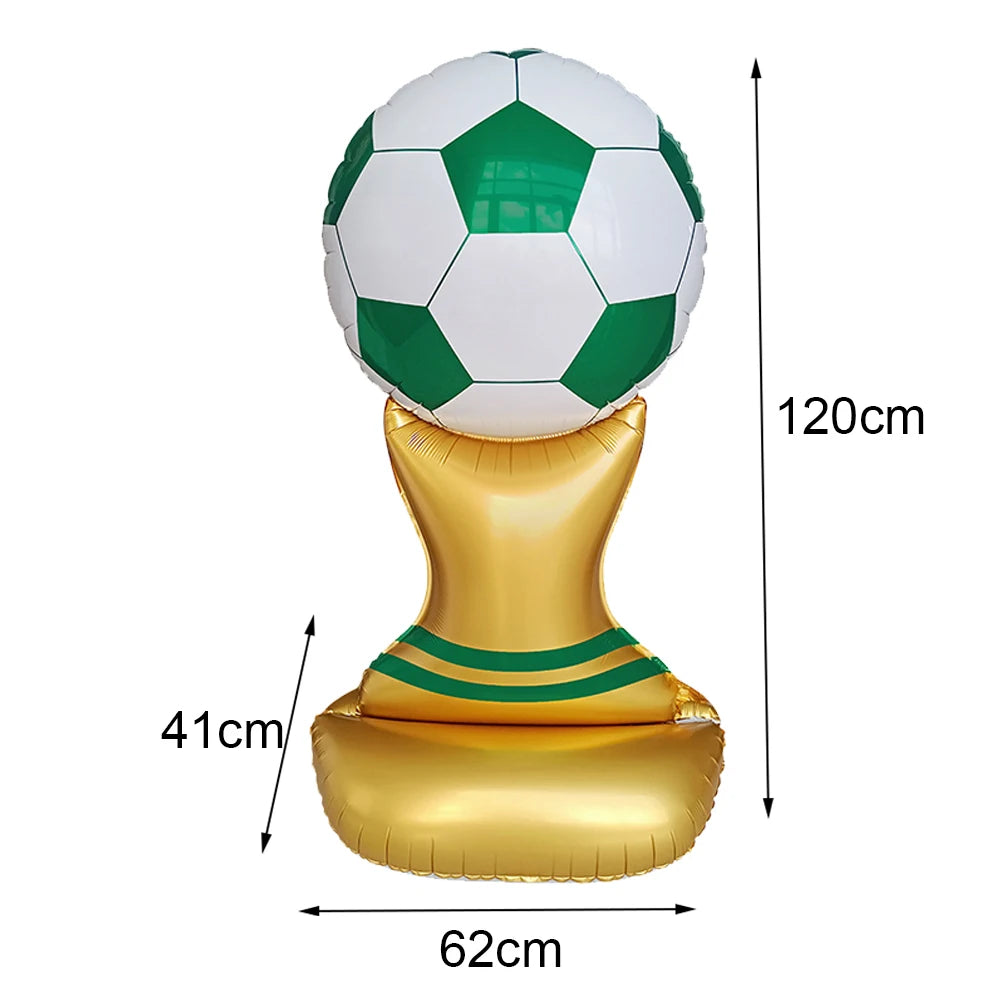 Giant Standing Football Trophy Foil Balloon – Champions Cup Party Decoration (UAE)
