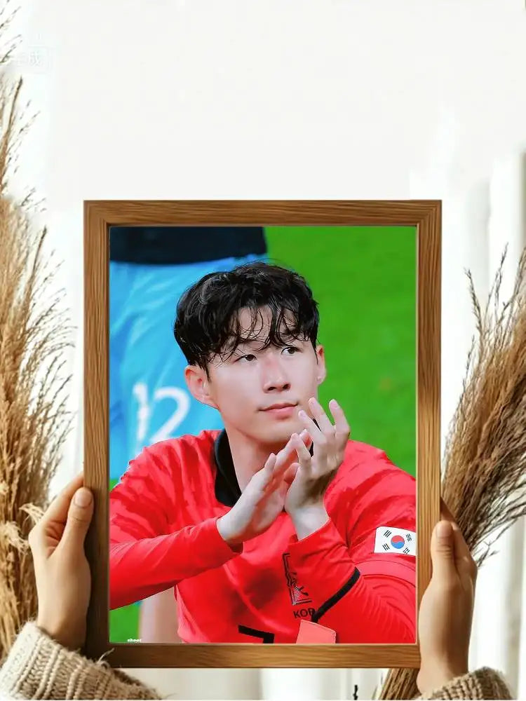 Son Heung-min Football Icon Poster