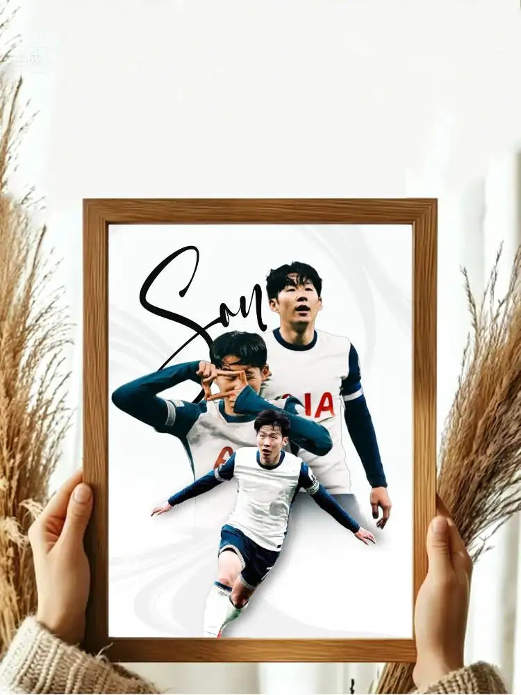 Son Heung-min Football Icon Poster