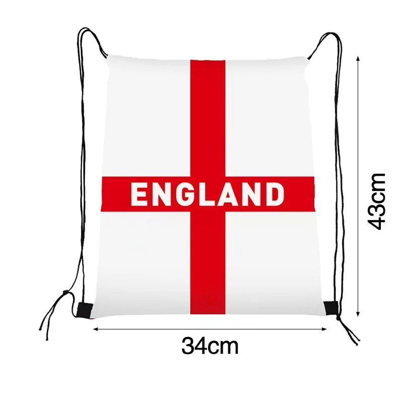 International Football Flag Drawstring Bag
