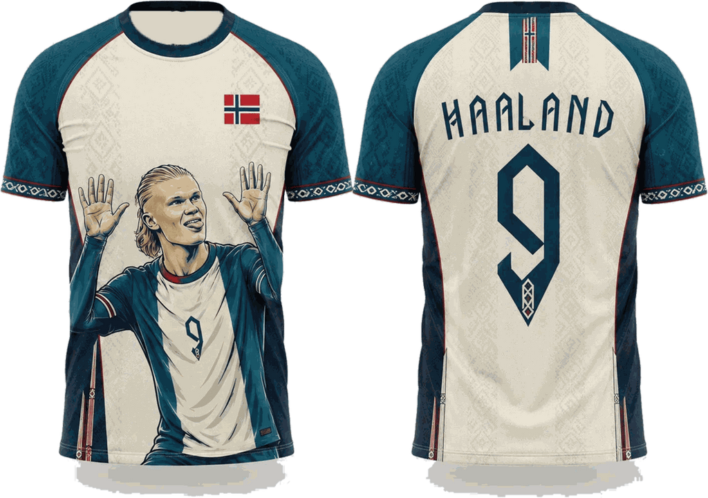 Kids Erling Haaland Football Fan T-Shirt – Ages 2–13