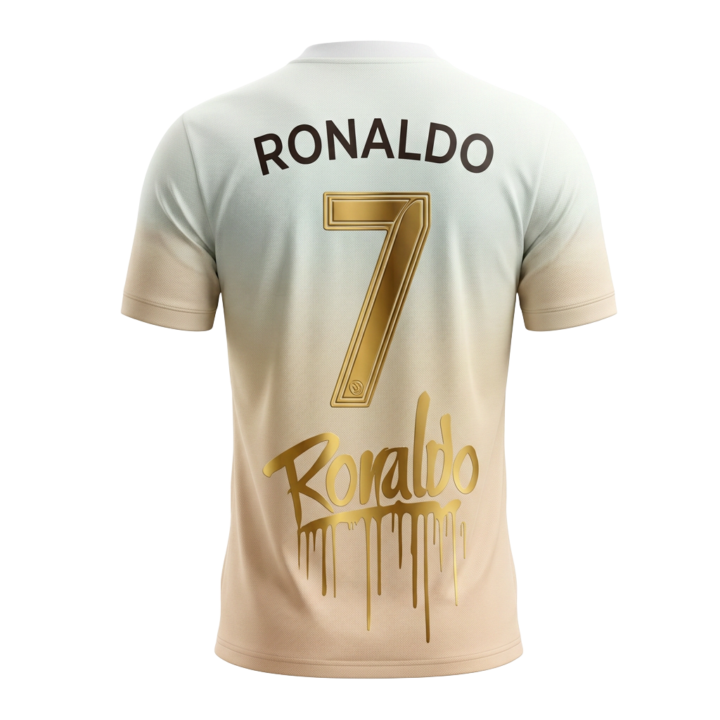 Ronaldo Football Superstar Gold Edition T-Shirt