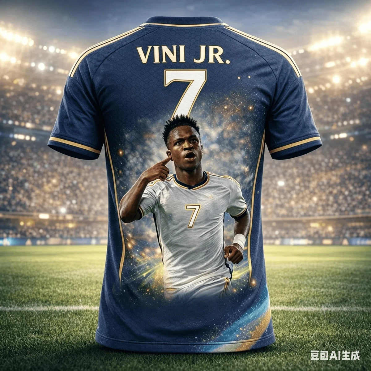 Vinícius Jr No.7 Purple & Black Fan T-Shirt