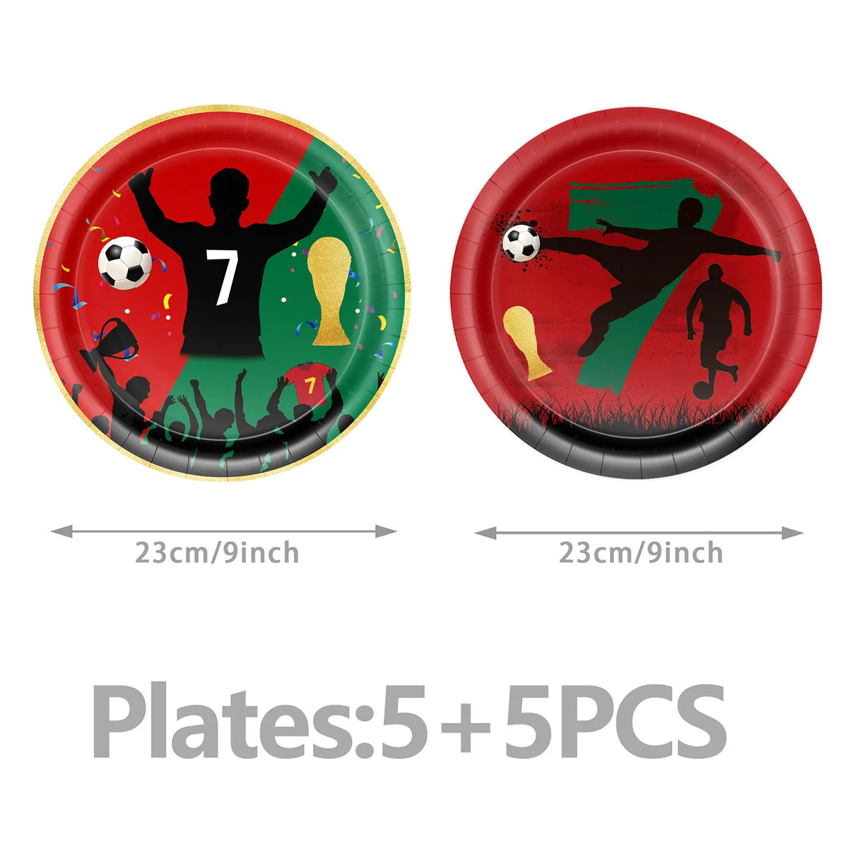 Ronaldo CR7 Football Party Set – Plates, Cups, Balloons, Banner & Backdrop