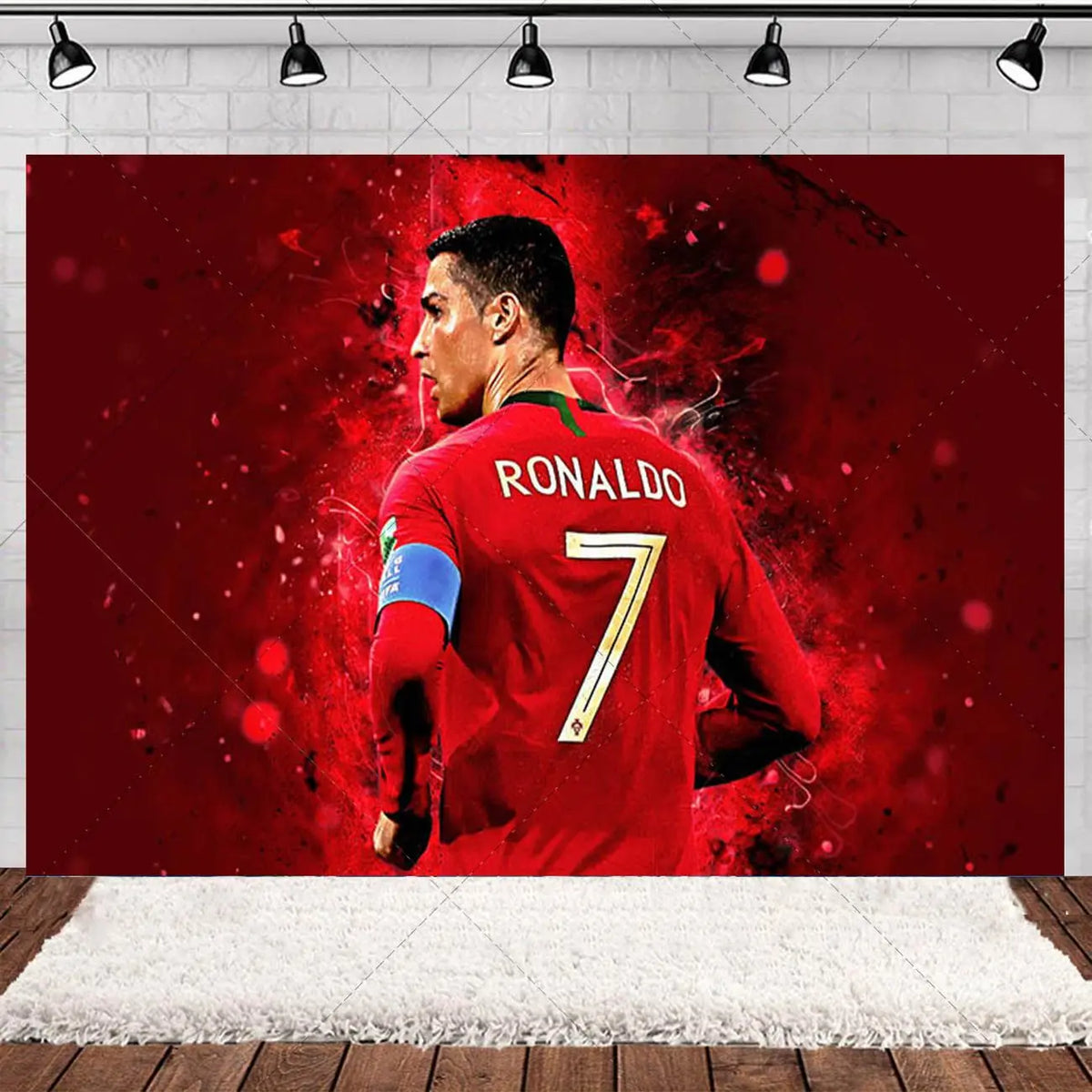 Ronaldo CR7 Football Party Set – Plates, Cups, Balloons, Banner & Backdrop