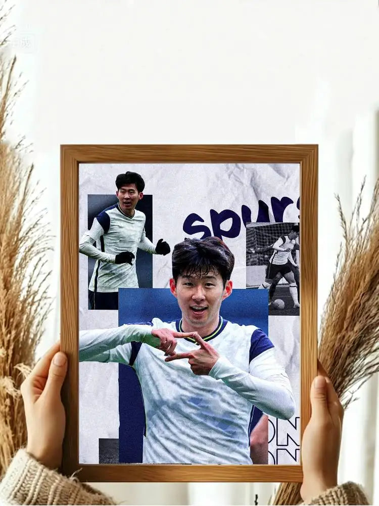 Son Heung-min Football Icon Poster