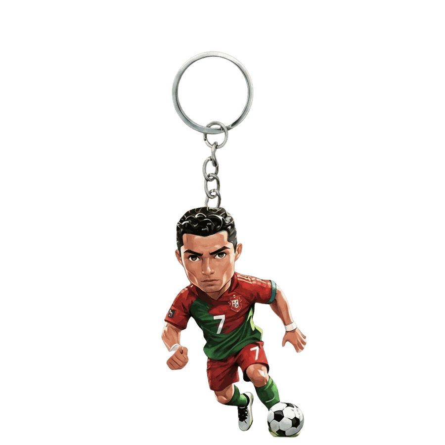 Ronaldo acrylic football keychain
