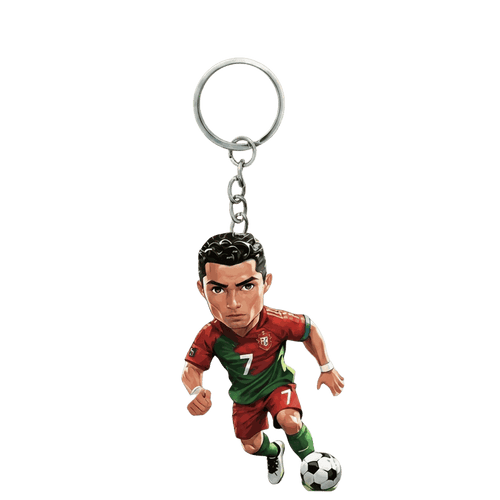 Ronaldo acrylic football keychain