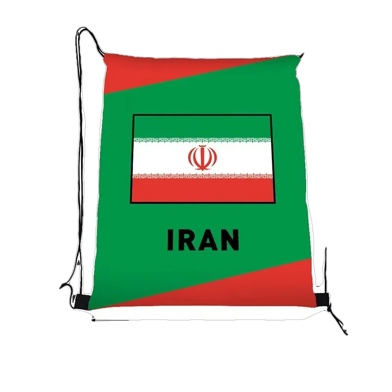 International Football Flag Drawstring Bag