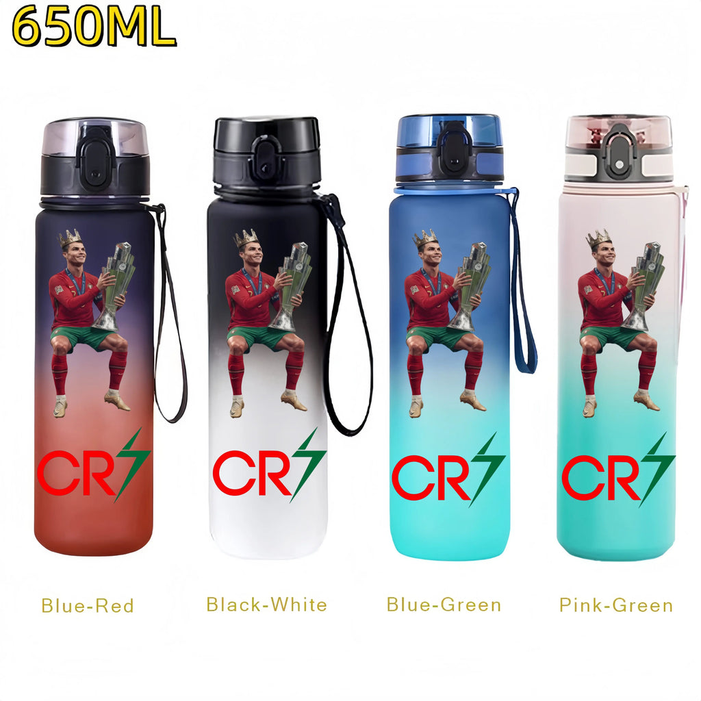 Messi, Ronaldo, Mbappé & Neymar Football Water Bottle