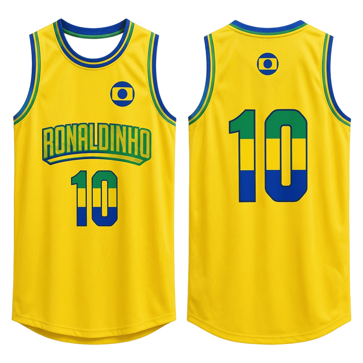 Ronaldinho #10 Brazil Green Tank Top