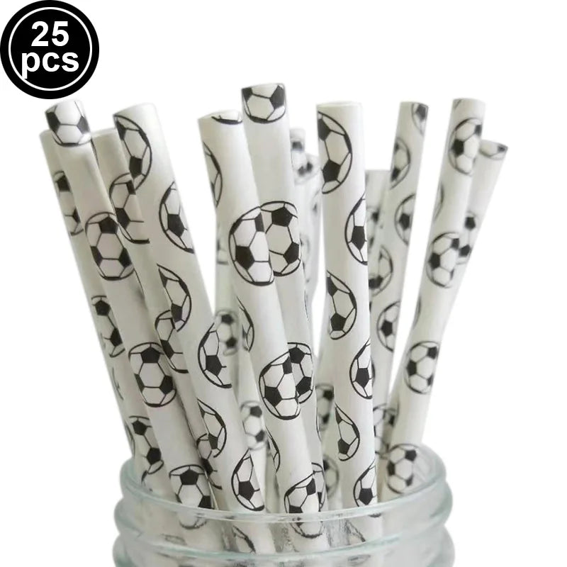 Football Party Decoration Set – Balloons, Tablecloths, Straws & Party Bags