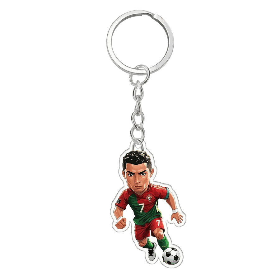Football player acrylic keychain