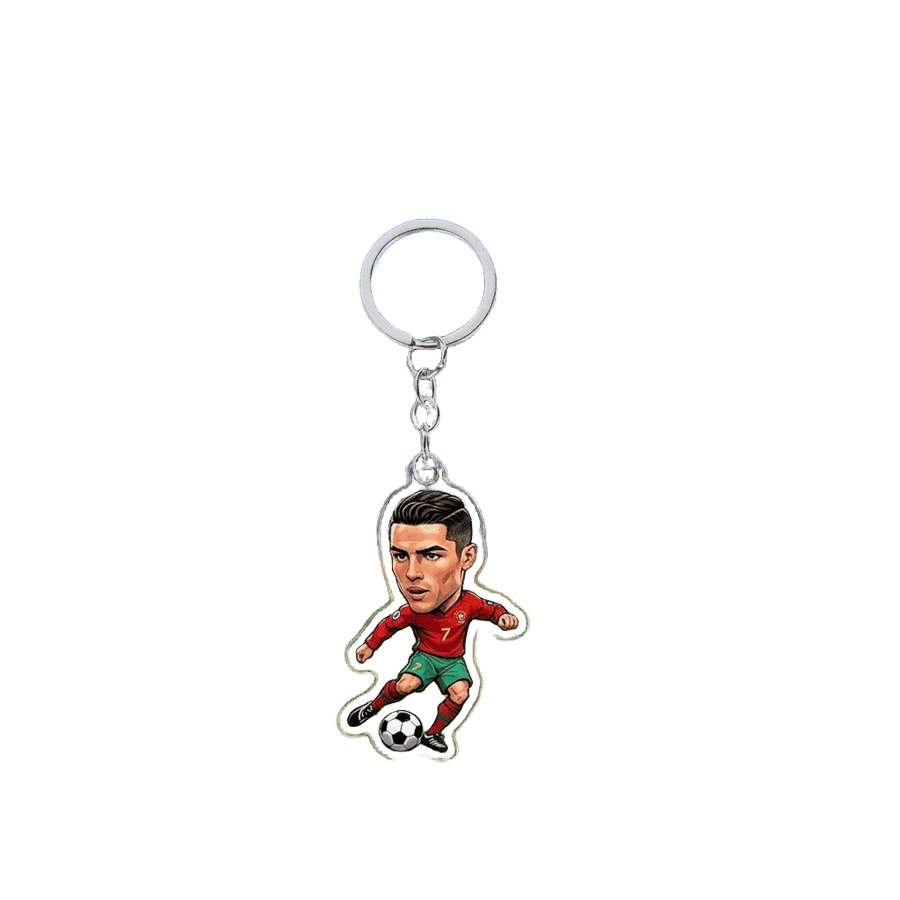 Football player acrylic keychain