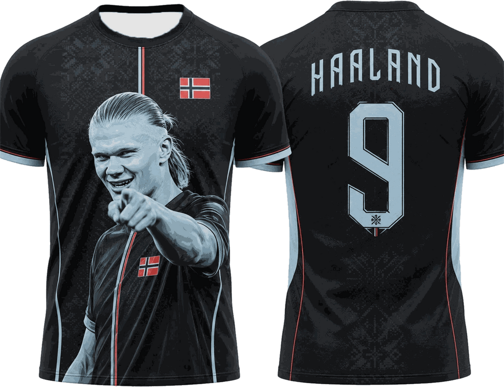 Kids Erling Haaland Football Fan T-Shirt – Ages 2–13