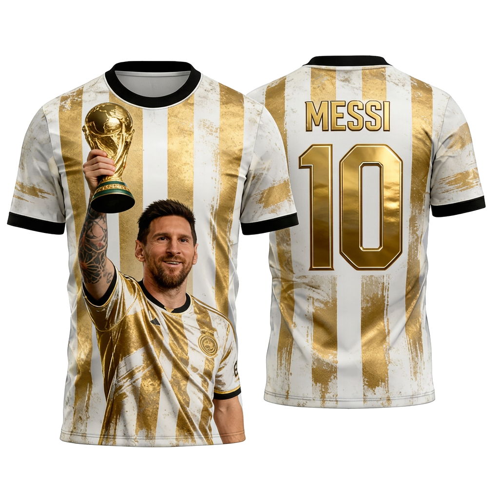 Messi No.10 Argentina Football Fan T-Shirt