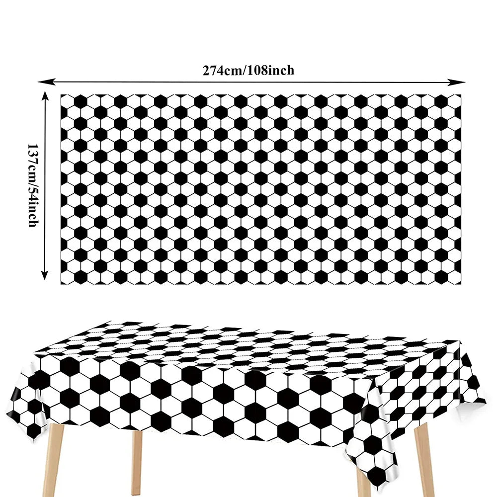 Football Party Decoration Set – Balloons, Tablecloths, Straws & Party Bags