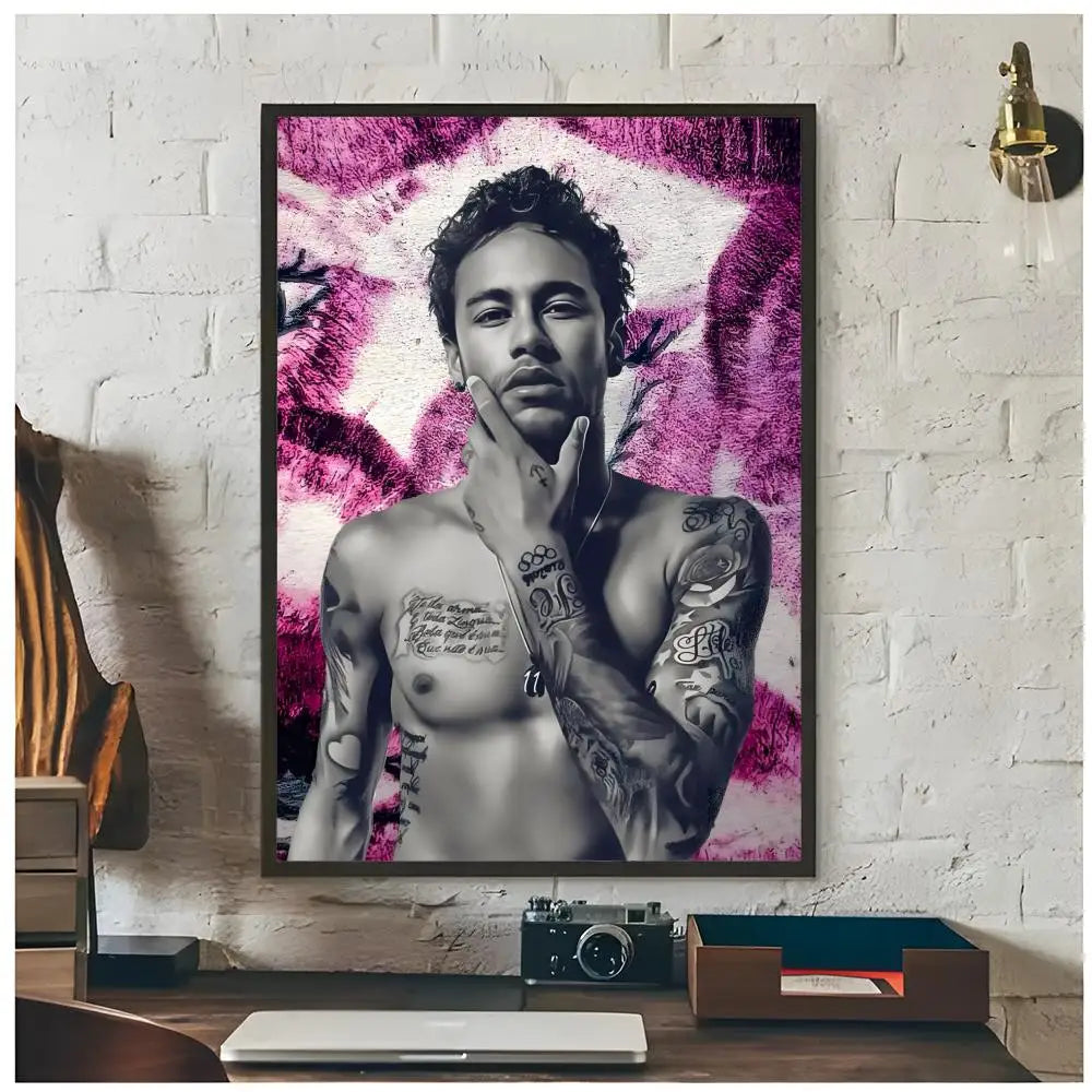 Neymar Jr. Football Icon Poster